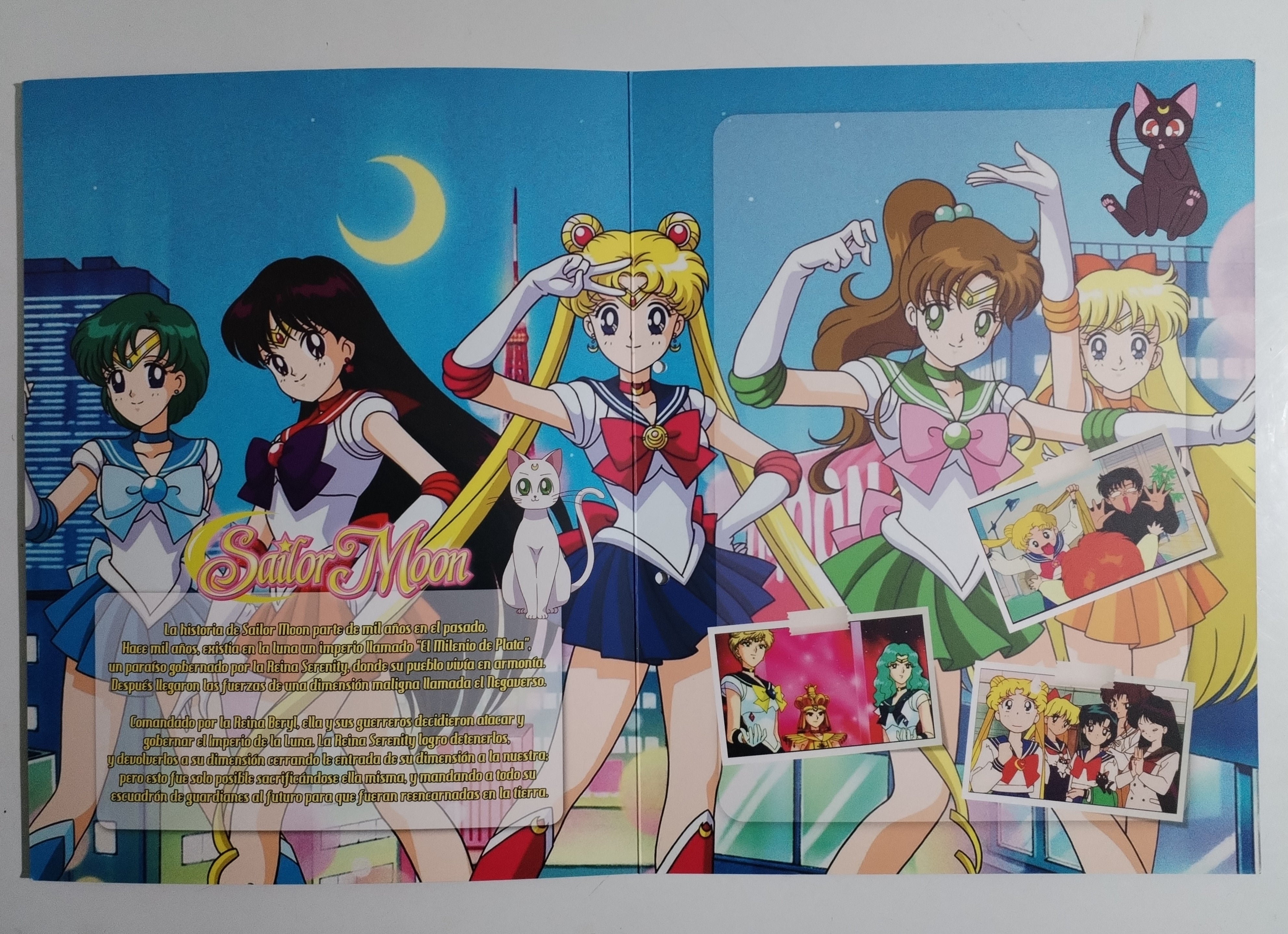 Carpeta Trading cards + colección de tazos Sailor Moon