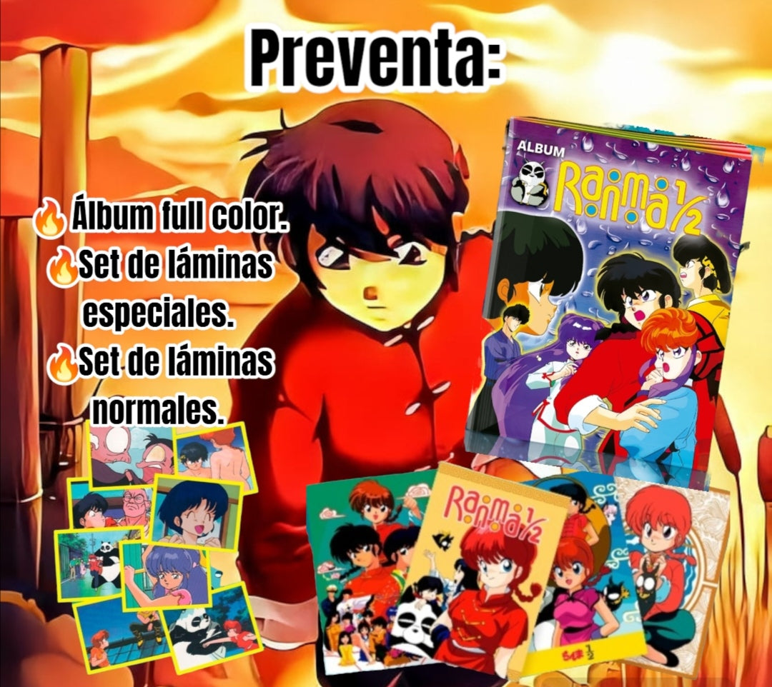 "ATENCIÓN NUEVA PREVENTA ÁLBUM RANMA 1/2 COMPLETO A PEGAR"